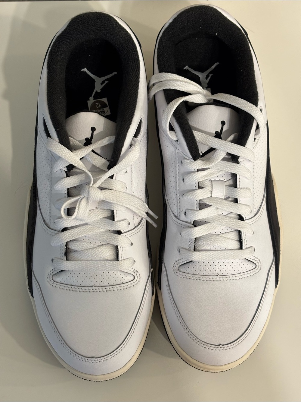 Nike Air Jordan Flight Court White Black Sail Men's 12 HF3255-112 NIB - Picture 16 of 16